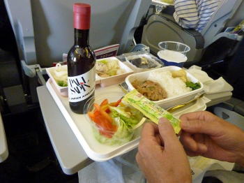 機内食のワイン