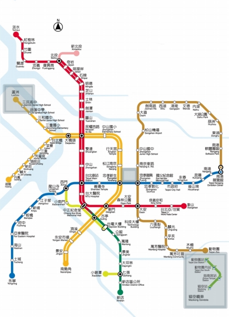 台北地下鉄路線図