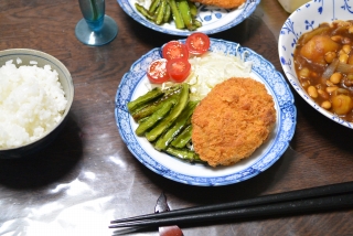 シカクマメの油炒め